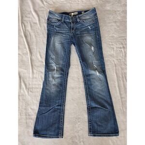 BKE Payton Bootcut Jeans Women Size 31x31.5 Distressed Medium Wash Denim